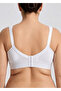 # Bra Flexible Comfortable Quality Stylish Seamless Modern Elegant Shaping White Mid-Rise Gathering Bra - 2