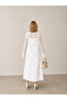 White Salopet Long Linen Gilet Dress - 4