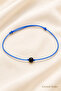 Blue Rope Black Pearl Adjustable Unisex Lucky Bracelet - 5