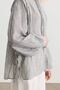 Gray Ribbed Detail Bluz - 3