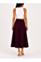 Six-Piece Purple Woven Skirt with Button Detail - 3