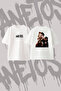 Rap Artist Design Printed Oversize Crew Neck T-Shirt White