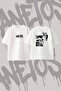 Ye Donda Design Printed Oversize Crew Neck T-Shirt White
