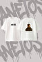 Drake Rapper_1 Design Printed Oversize Crew Neck T-Shirt White