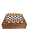 Matxzngz Metal Ottoman Chess Set with Stone Drawers Sc32Osm - Red Board (182819) - Sc32Kos - 3