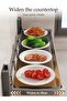 Multipurpose Kitchen Dish Drying Rack and Countertop Organizer Set,Wall Mounted Suction Cup Kitchen Prep Station,No Punching Required,Space Saving,Sturdy and Durable,Waterproof and Rust Proof(3 - 3