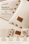 100% Cotton Double Pique-Bedspread Set Cream Knitted Patterned 2 Pillowcases and 1 Throw Pillow Cover - 3