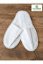 Disposable Nonwoven Insoles Hotel Spa Guest Slippers 25 Pairs White - 2