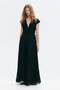Drawstring-detail ramie dress