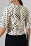 Women's Micro Digital Polka Dot Blouse - 8