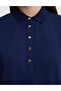 Navy Blue Polo Collar A-Line Knitted Dress 50326877-Vr033 - 6