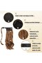 Long Straight Ponytail Extension Wrap Around Off Black Synthetic Hair Extensions One Piece Hairpiece Pony Tail Extension for Women - 3