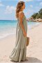 Women's One-Shoulder Tie-Up Ruffle Detailed Relaxed Fit Green Dress - 3