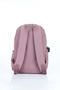 Vital Series Fuchsia Crinkle Waterproof Fabric Stylish Daily Backpack with Plush Keychain - 5