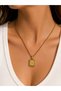 Letter S Necklace Gold Color Steel Non-Tarnish Letter Necklace - 3