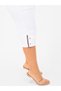 Women's Capri Pants with Elastic Waist and Tie-Up Leg Detail - 4