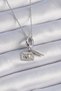 316L Steel Silver Color Heart Detail Letter Figure Charm Model Women's Necklace