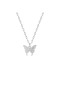 Silver Color Butterfly Sf Chain Steel Necklace - 2