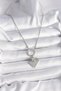 316L Steel Silver Color Ball Chain Zircon Stone Triangle Model Women's Necklace - 2