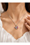 Colorful Stone Butterfly Figured Zircon Women's Necklace - 2