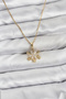316L Steel Chain Gold Color Snowflake Model Zircon Stone Women's Necklace
