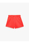 Elastic Waist Cotton Blended Basic Shorts - 2