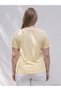 Lcwaikiki Curve Yellow Plus Size 100% Cotton Women's T-Shirt - 4