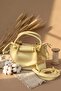 Terron Yellow Matte Leather Women's Shoulder Bag - 5