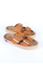 Sydney Women's Genuine Leather Double Buckle Anatomical Comfortable Sole Slippers Tile - 3