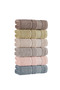 Cotton 6-Piece Hand and Face Towel Set 50X85 cm Daily and Dowry Use Soft Textured Absorbent - 3