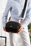As 711 Long Strap Multi-Use Soft Leather Crossbody and Shoulder Bag Black Taba - 3