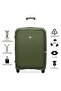 3 Piece Polypropylene Hard-side Luggage Set with TSA Lock | Lightweight Spinner Suitcases with 360° Wheels | Durable Trolley Bags for Secure Travel (Small, Medium, Large) - 5