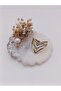 Gold, V Model, Zircon Stone Steel Ring - 6