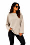 Women's Set of 2 Oversize Basic Long Sleeve T-Shirts Beige Cream Loose Comfortable Fit - 4