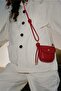 Mini Muse Crossbody Bag with Adjustable Strap Detail - Red - 2