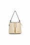 Viatox Vs 1438 Gold Detailed 3-Compartment Shoulder and Crossbody Bag Cream