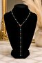 Luxurious Zircon Stone Figured Flashy Y Necklace - 2
