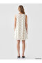 Black Crew Neck Polka Dot Balloon Dress - 6