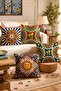 Sun and Lemons Patterned Set of 4 Throw Pillow Covers - 2