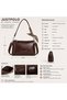 Women's New Season Soft Leather Shawl Detailed Adjustable Strap Stylish Hand and Shoulder Bag Shopper - 3