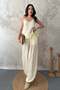 Halter Neck Blouse and Pants Set - 4