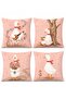 Musician Geese Patterned 4-Piece Children's and Baby Pillowcase Set - 3