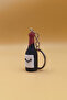 Cute Smiling Face Wine Bottle Keychain with Knitted Pattern (Plastic) - Bag Ornament Charm - 2