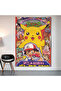 Pokémon Pikachu & Ash Ketchum Wall Covering Wall Tapestry First Quality Satin Fabric Poster
