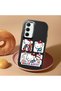 Samsung Galaxy A35 Compatible Case Camera Protector Black Silicone Couple Phone Case Kitty Pattern - 2