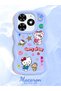 Tecno Spark Go 2024 Compatible Case with Camera Protector Blue Silicone Couple Phone Case Kitty Pattern - 2