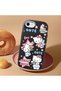 iPhone Se 2022 Compatible Case Camera Protector Black Silicone Couple Phone Case with Kitty Pattern - 2