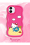 Samsung Galaxy A06 Compatible Case with Camera Protector Red Silicone Couple Phone Case Kitty Pattern - 2