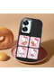 Realme C55 Compatible Case Camera Protector Black Silicone Couple Phone Case with Kitty Pattern - 2