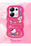 Redmi Note 13 Pro 4g Compatible Case Camera Protector Red Silicone Couple Phone Case Kitty Pattern - 2